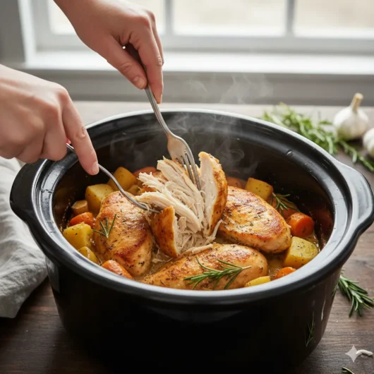 Shredding chicken for crockpot chicken recipes