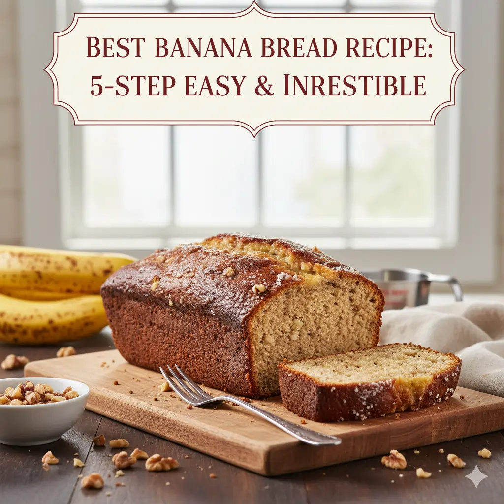 best banana bread recipe freshly baked loaf