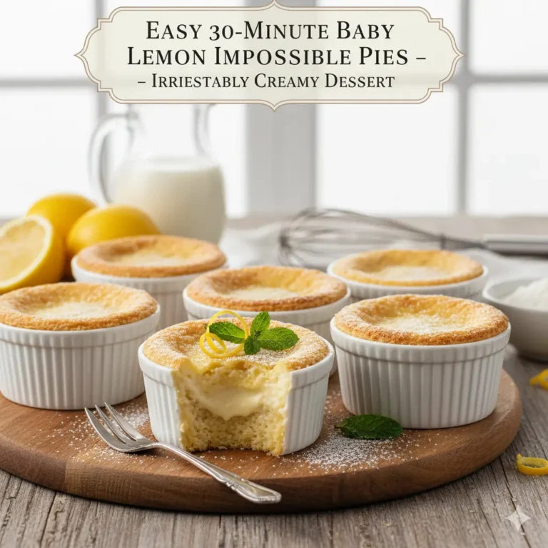 Easy 30-Minute Baby Lemon Impossible Pies – Irresistibly Creamy Dessert