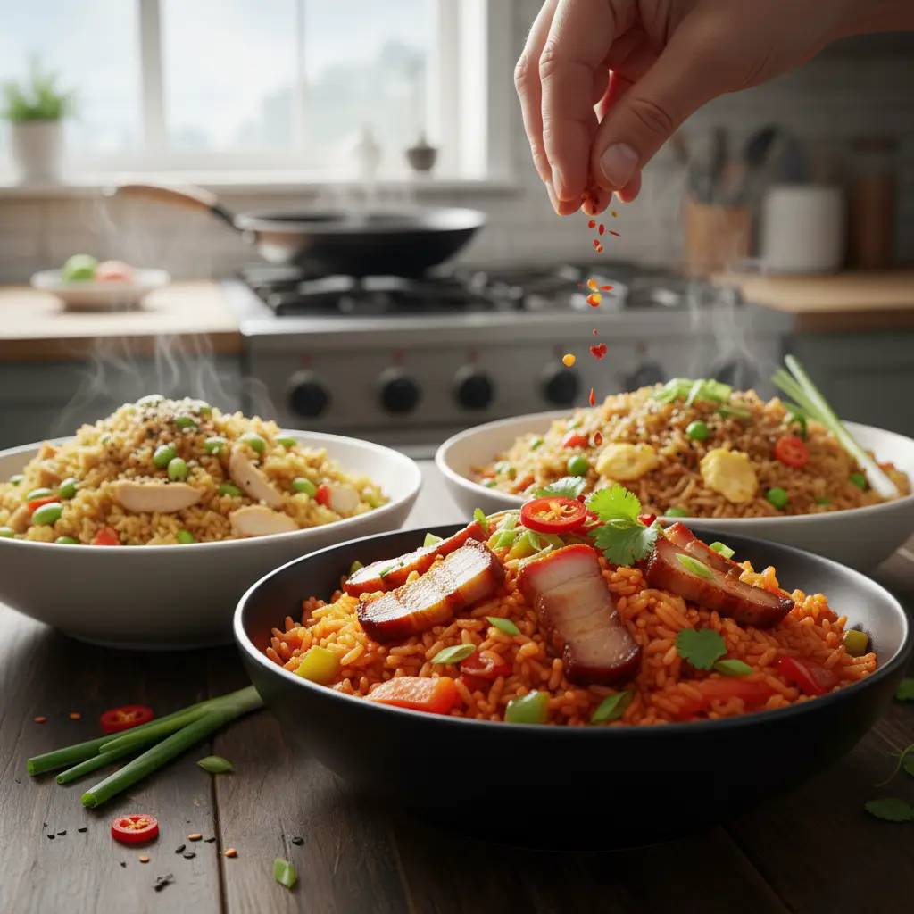 variations of Fried Rice Recipe bowls