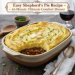 Easy Shepherds Pie Recipe served in a casserole dish