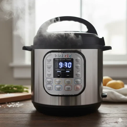 Instant Pot cooking mashed potatoes under pressure