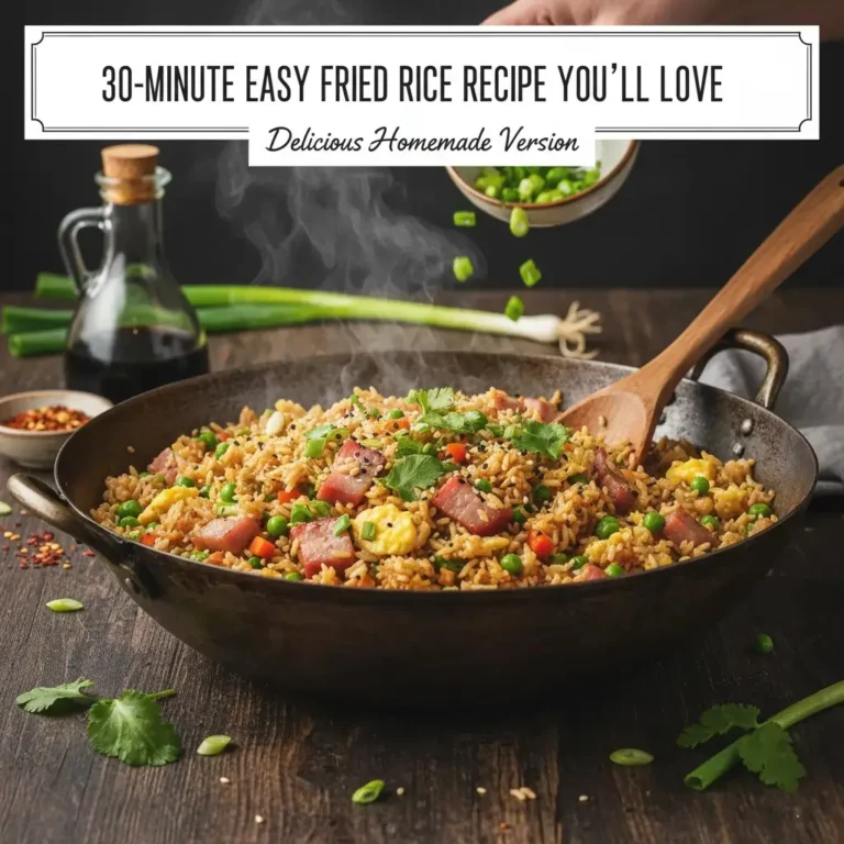 Fried Rice Recipe served in a wok