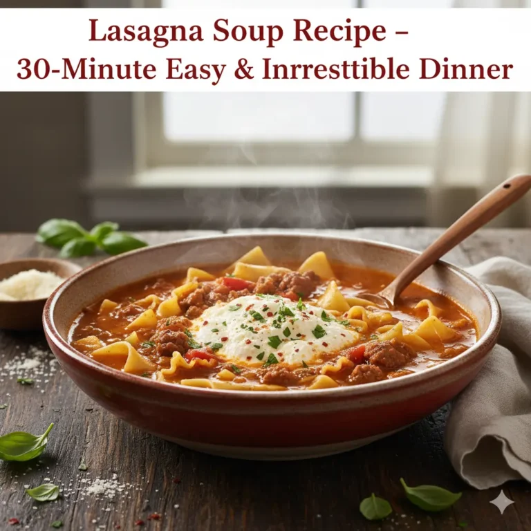 Lasagna Soup Recipe – 30-Minute Easy & Irresistible Dinner