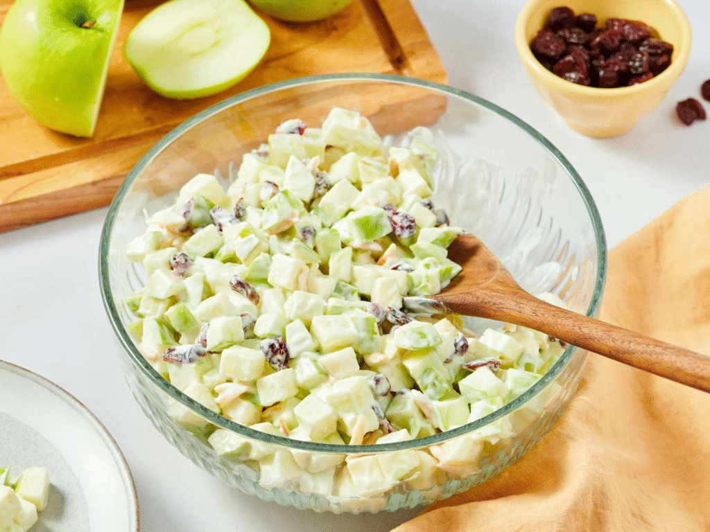 variations of Apple Salad with Honeycrisp Apples including dairy-free and protein versions