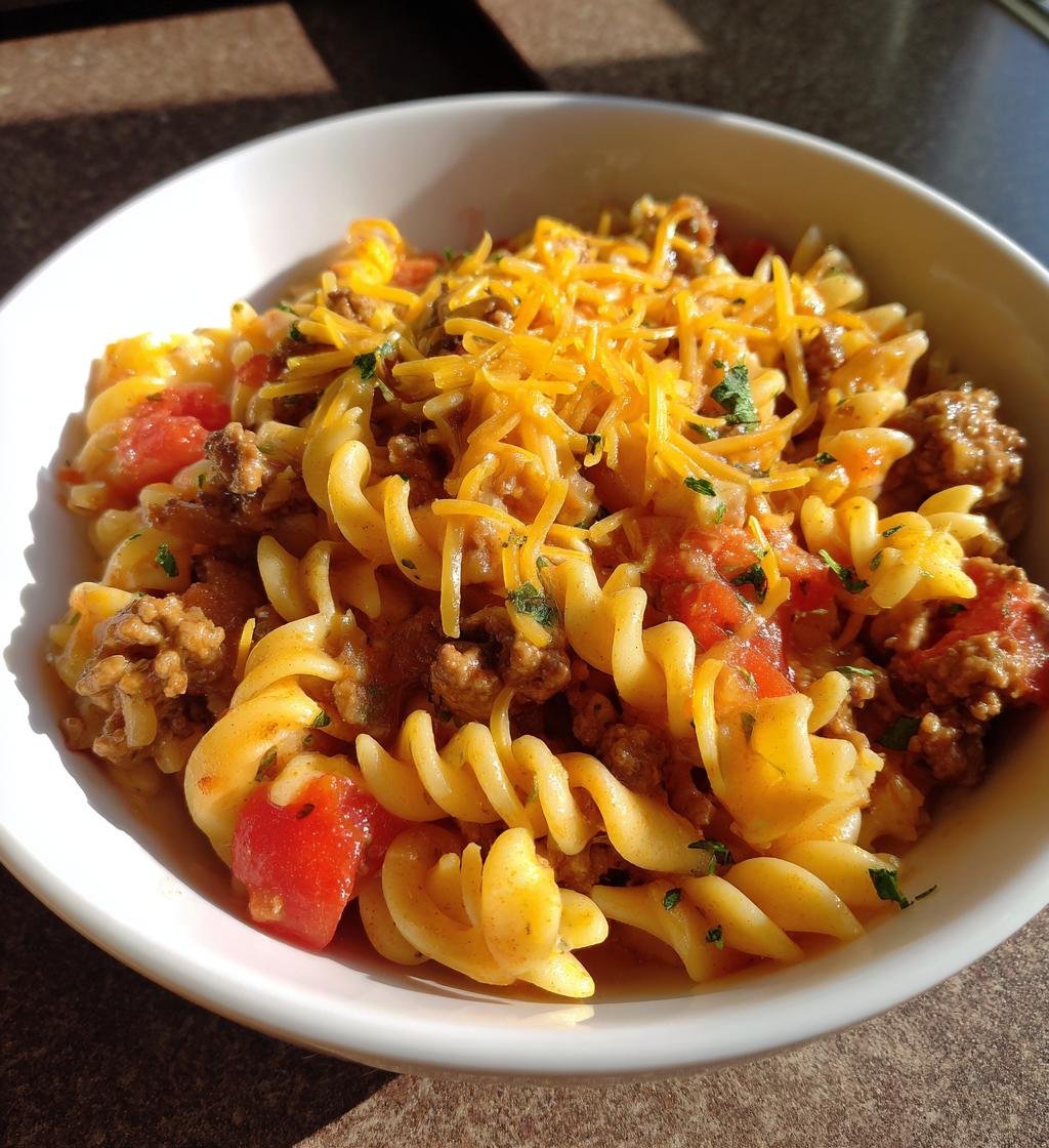 Easy Italian Beef Pasta Skillet