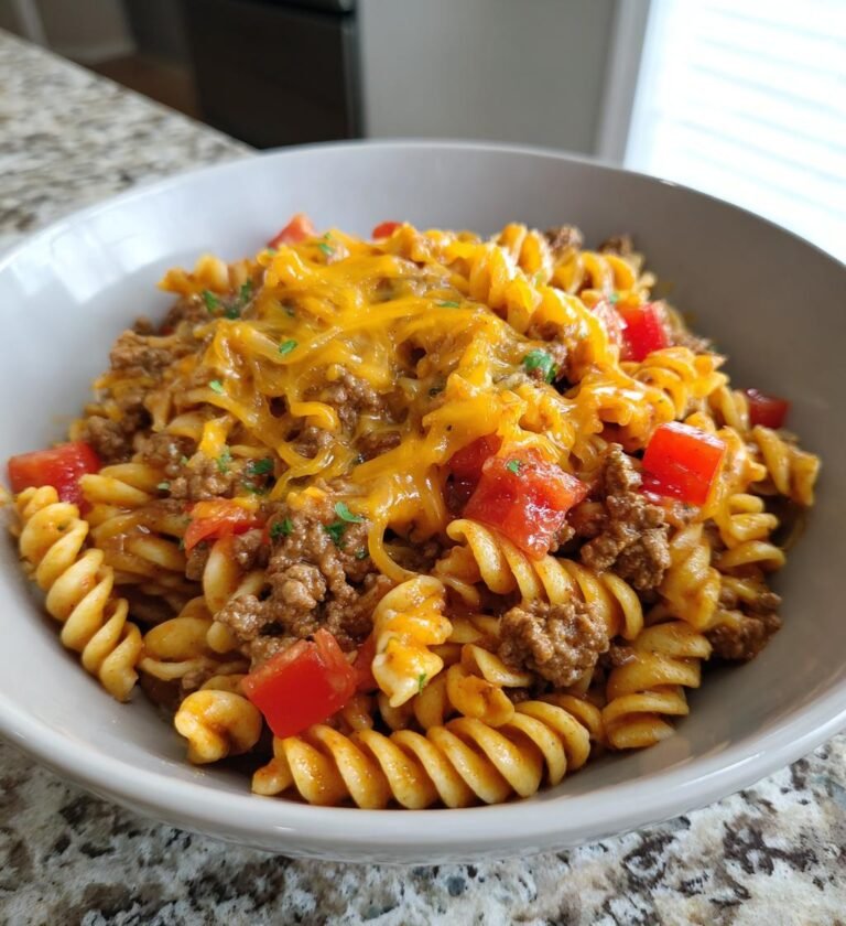 One-Pot Taco Pasta with Ground Beef