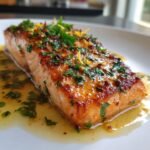 Oven Baked Salmon with Lemon Butter Sauce