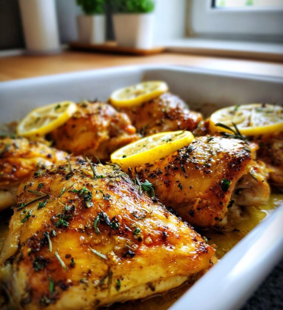 baked chicken with lemon and herbs