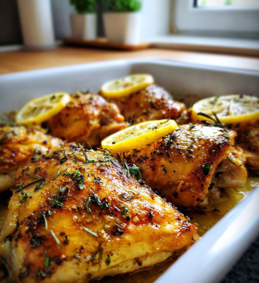 baked chicken with lemon and herbs