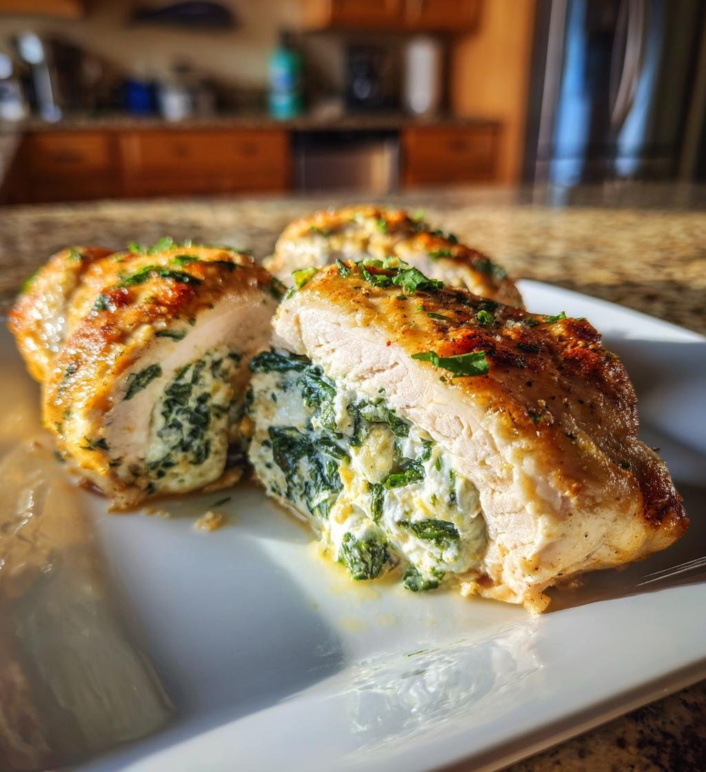 Creamy Spinach Stuffed Chicken - Juicy and Delicious Dinner Recipe