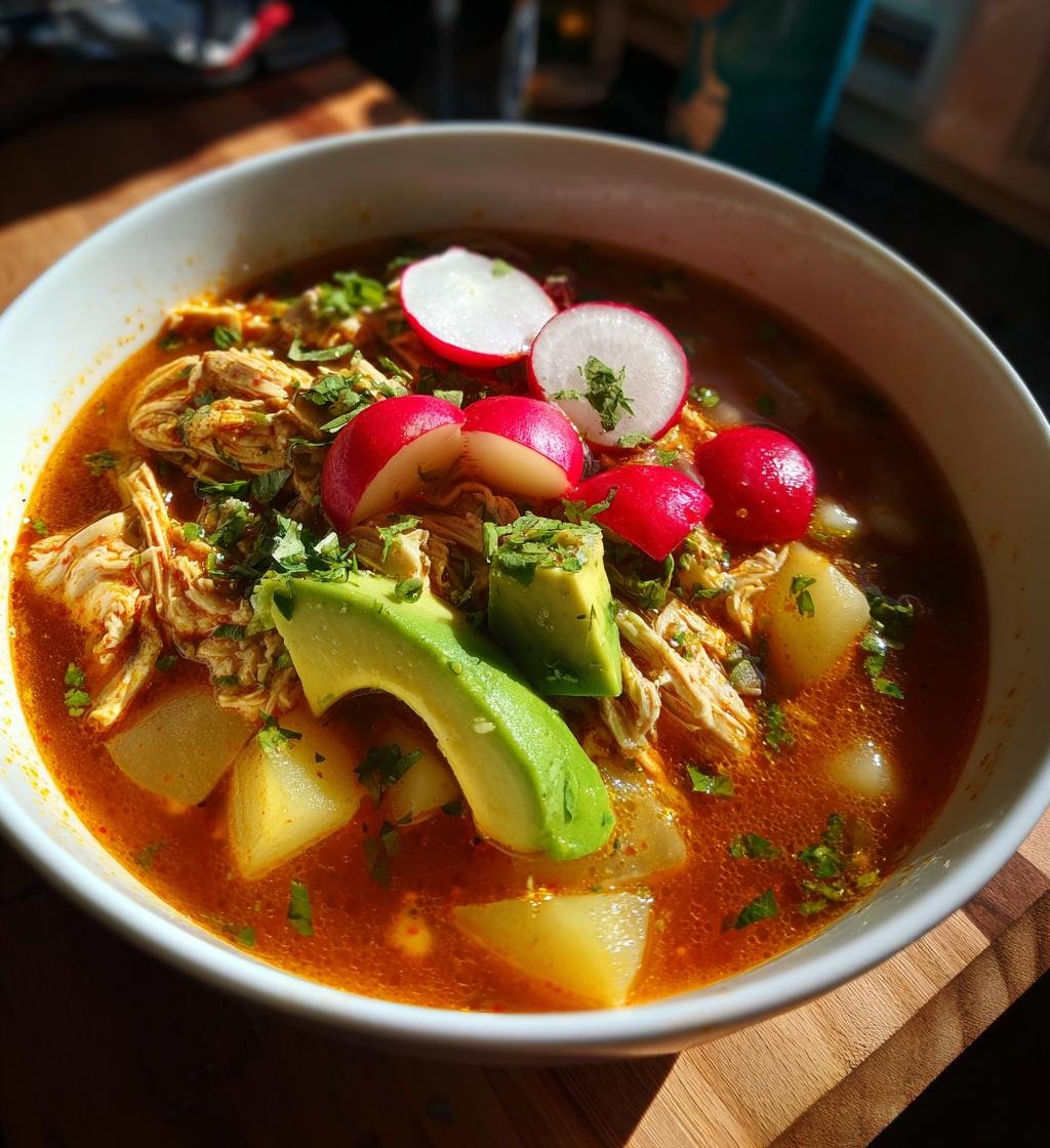 Slow Cooker Chicken Pozole Recipe – Easy & Delicious Comfort Food step by step