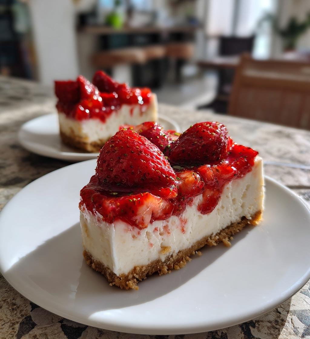 Easy No Bake Strawberry Cheesecake for Summer - Delicious & Creamy